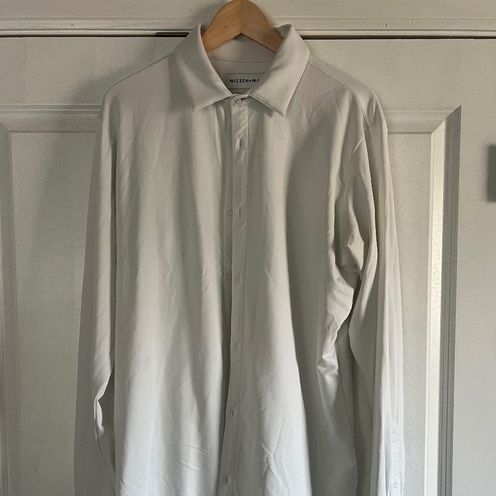 Mizzen + Main White Button Down Trim Fit